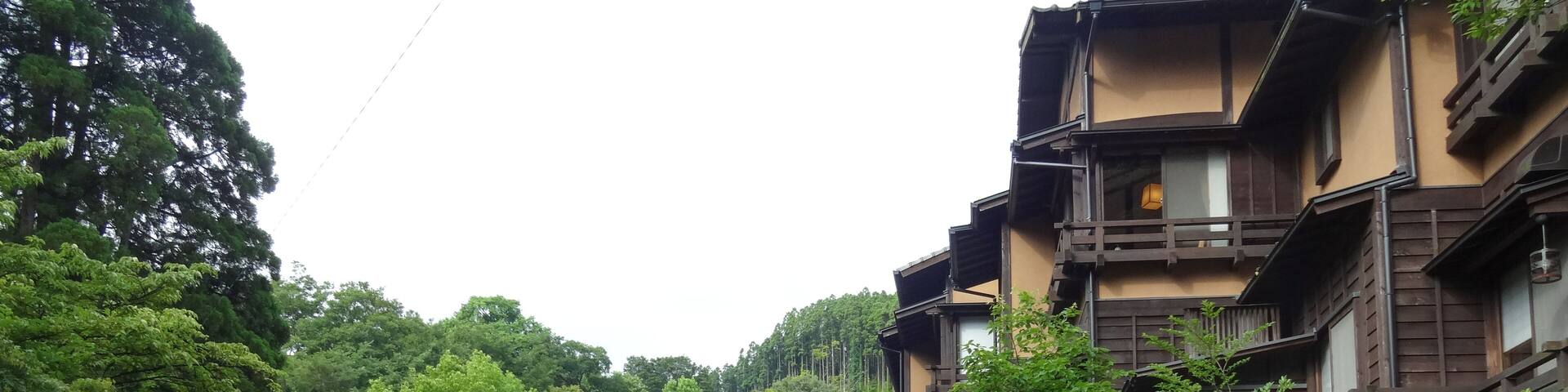 黒川温泉の風景(熊本県南小国町),kurokawa onsen,minamioguni town,kumamoto pref,japan