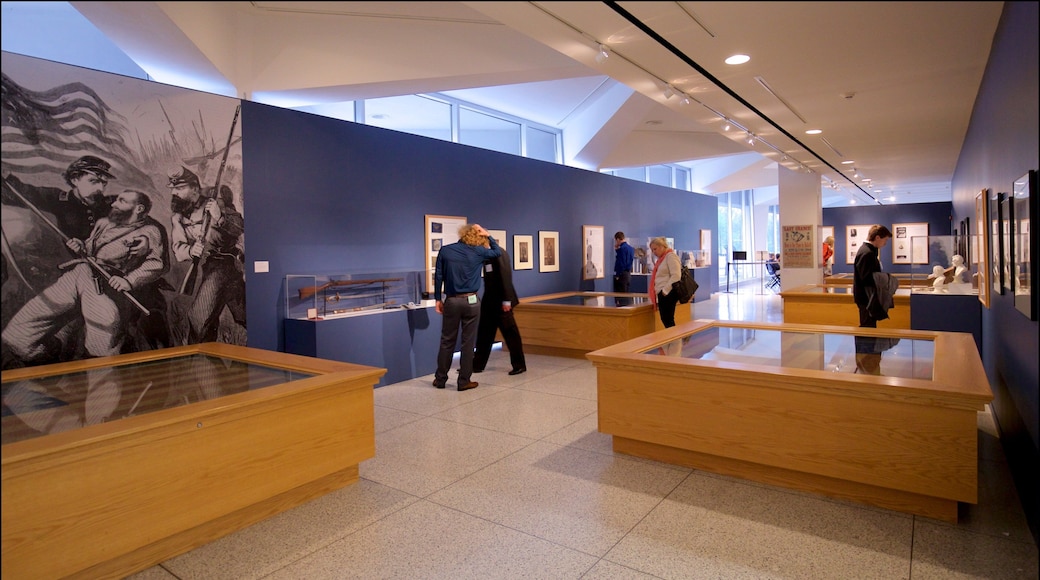 New Jersey State Museum featuring interior views as well as a small group of people