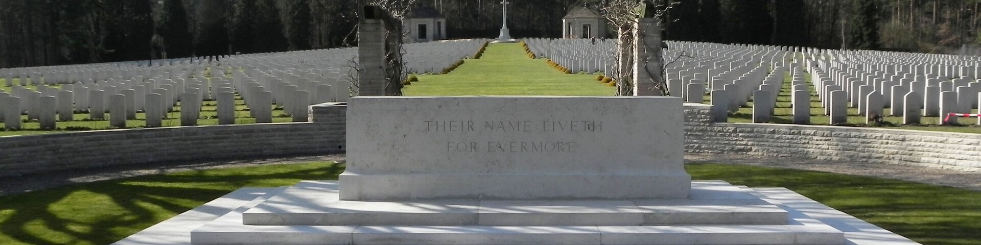 Altar stone at the Becklingen War Cemetery, Lower Saxony, Germany