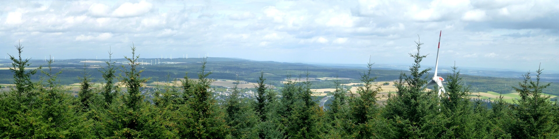 Soonwald - Blick vom Aussichtsturm Hochsteinchen in Richtung Rheinböllen