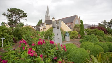 Tralee Town Park which includes a garden, a statue or sculpture and flowers