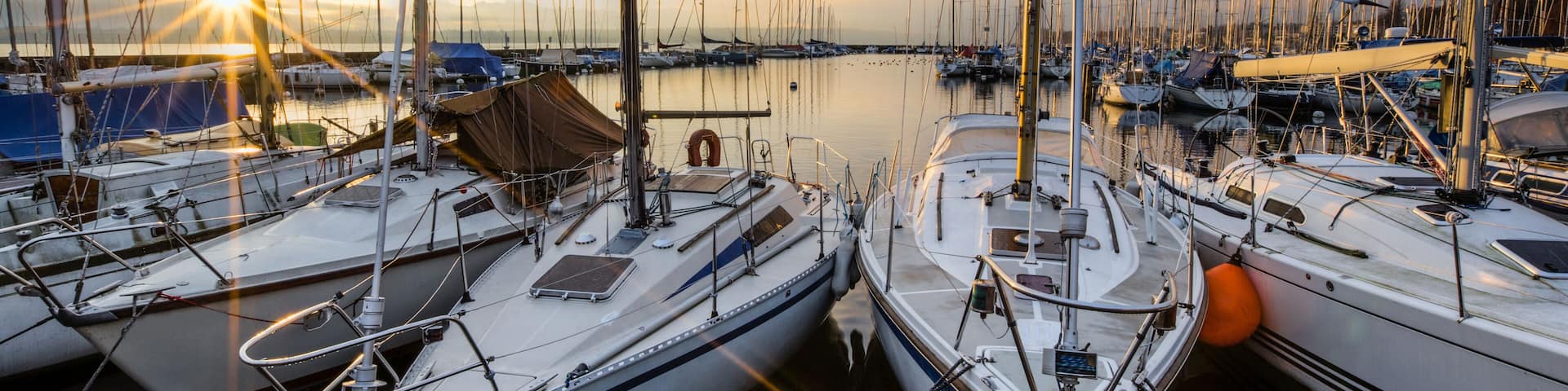 Sunrise and Sailboats