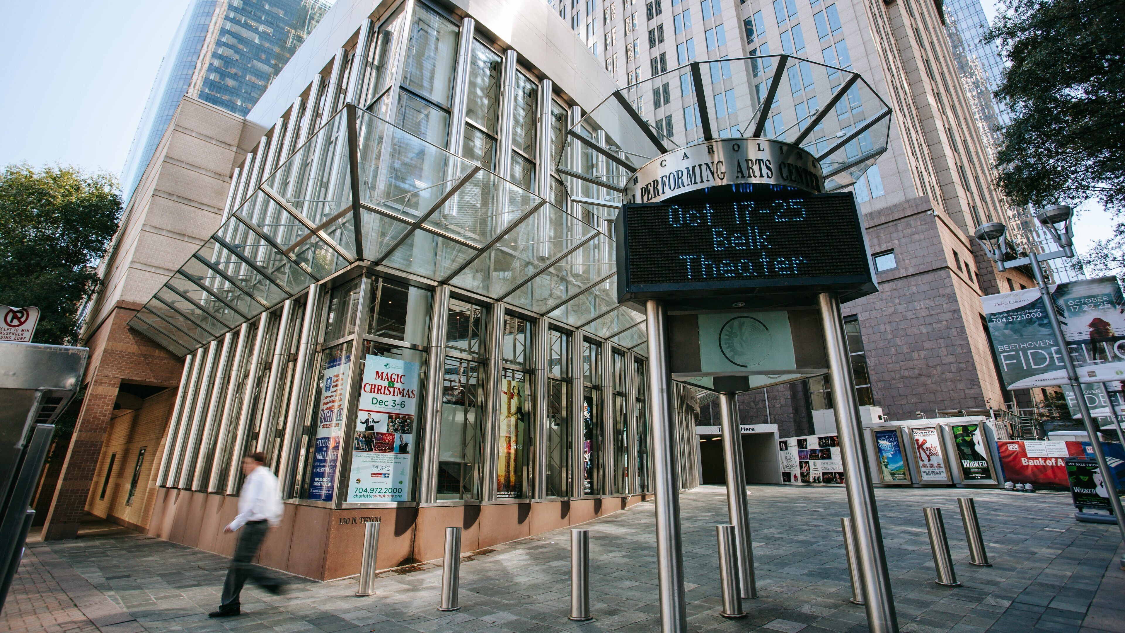 Blumenthal Performing Arts Center which includes a city and signage