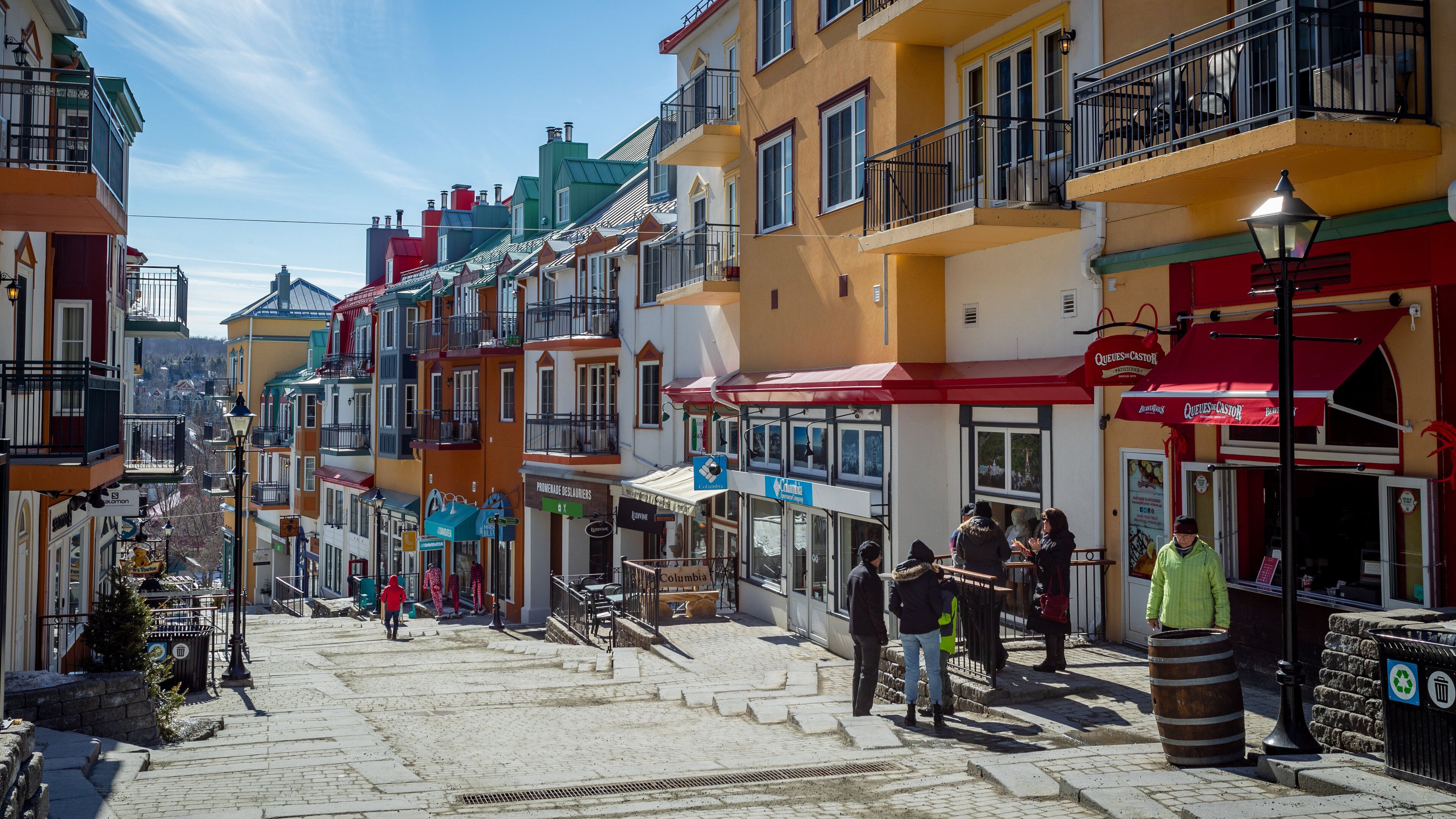 Mont-Tremblant Pedestrian Village featuring street scenes