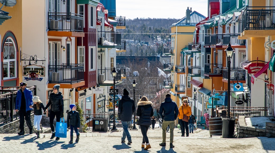 Mont-Tremblant Pedestrian Village which includes street scenes as well as a small group of people