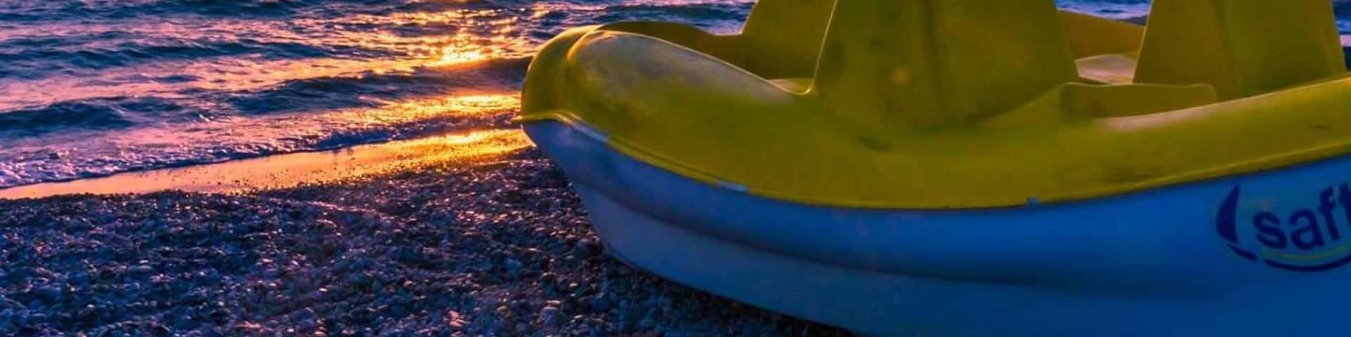 Amazing sunset on Calis beach.