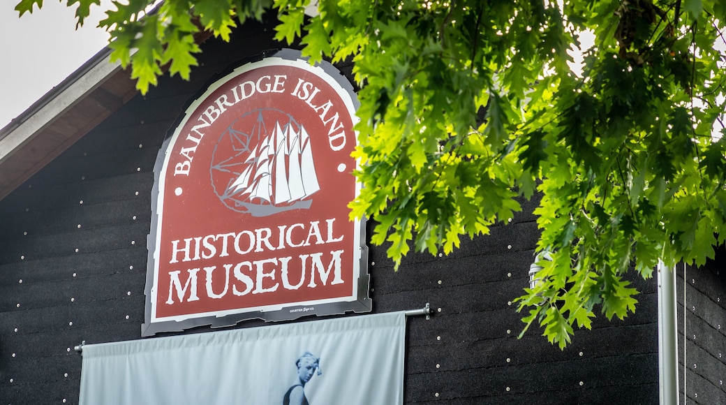 Bainbridge Island Historical Museum featuring signage