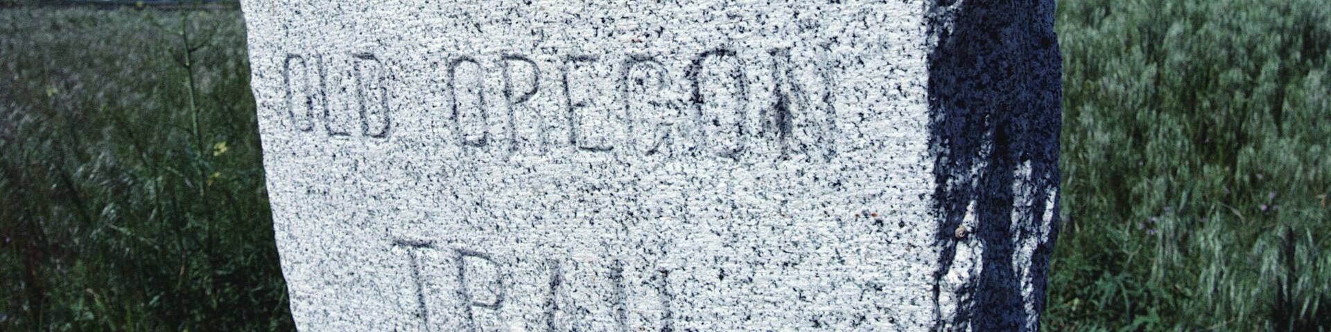 Stone Marker for the Oregon Trail