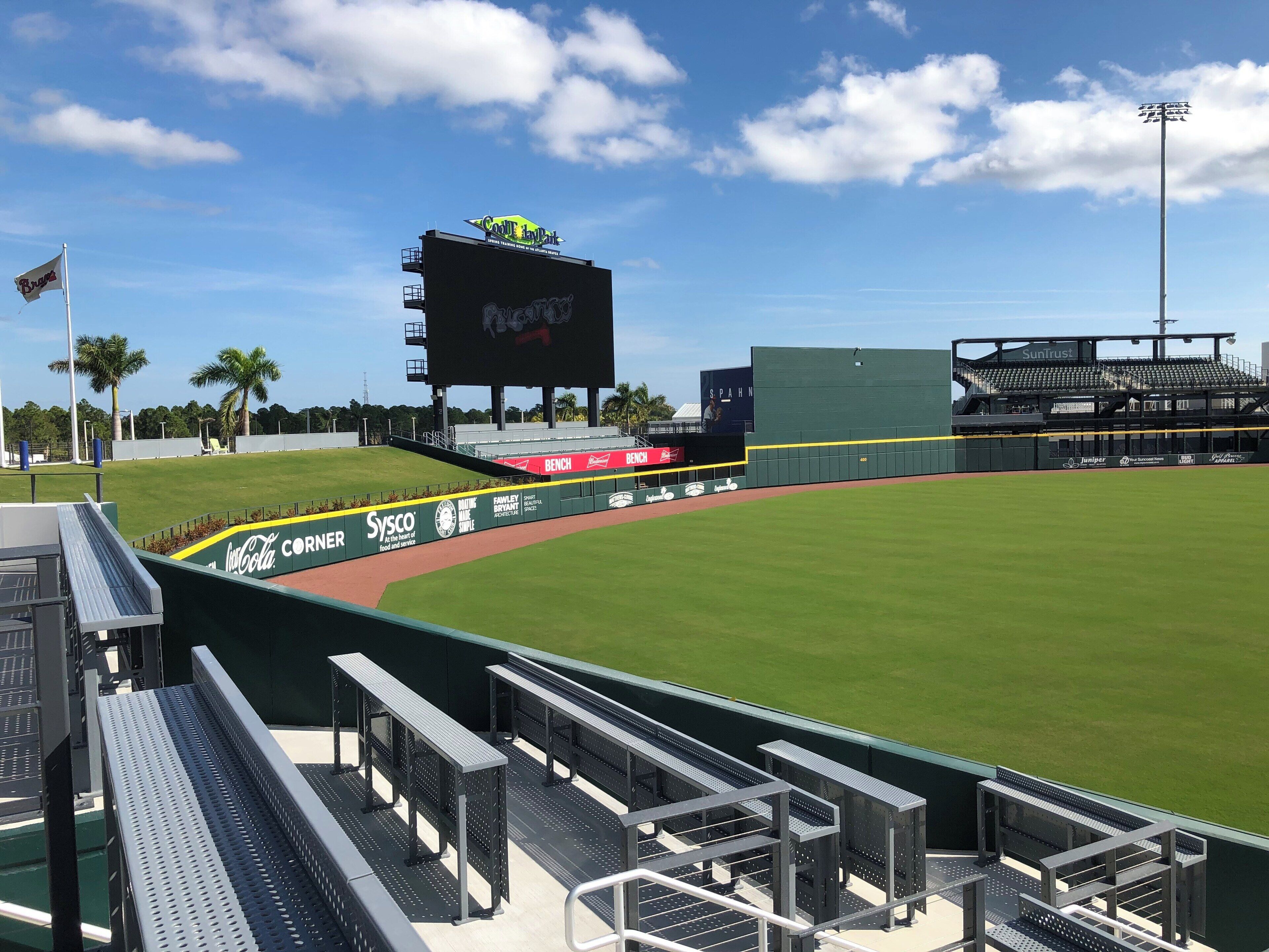 The new Atlanta Braves Spring training park in West Villages is just about 5 miles from our home in Venice. Spring training games start the last week in February.