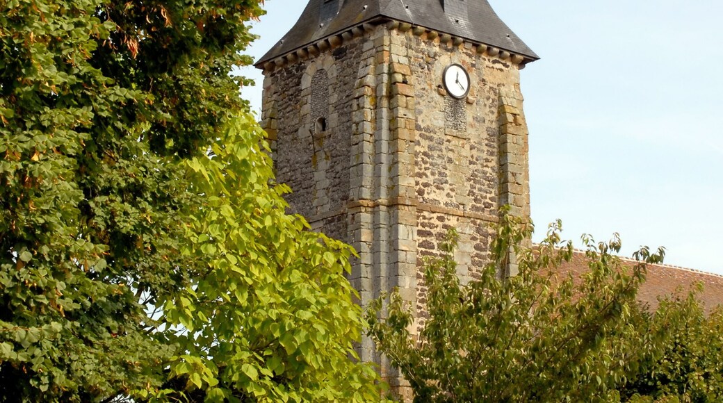 Ville de Francheville, l'église et son clocher, commune de l'Eure, Normandie, France