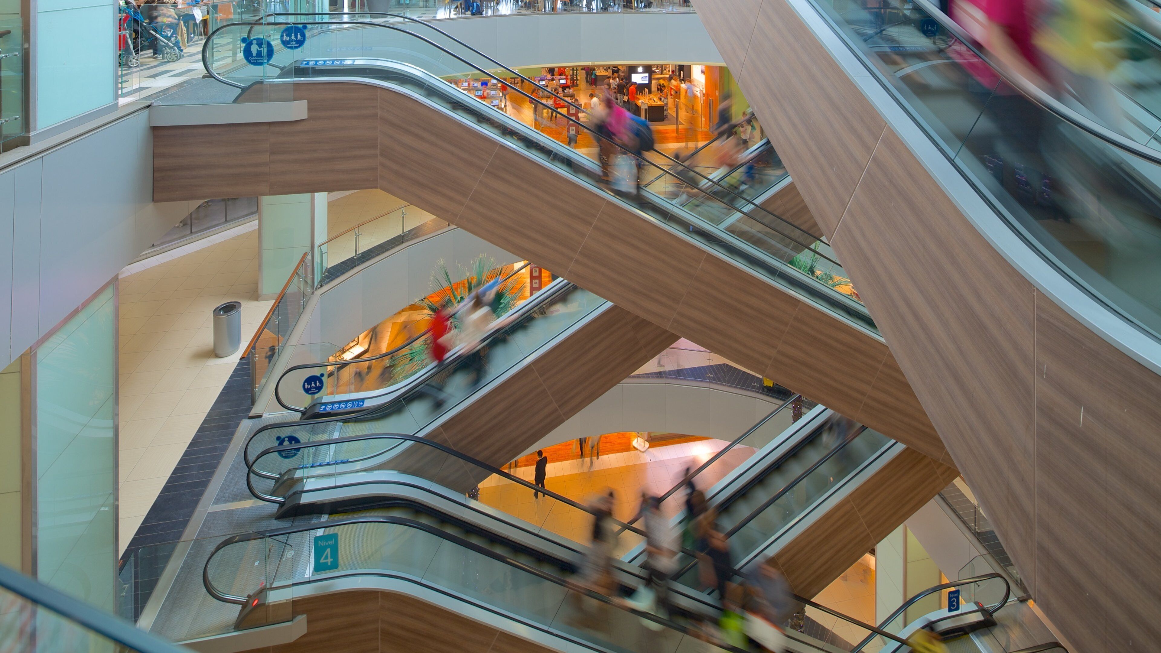 Costanera Center featuring shopping and interior views
