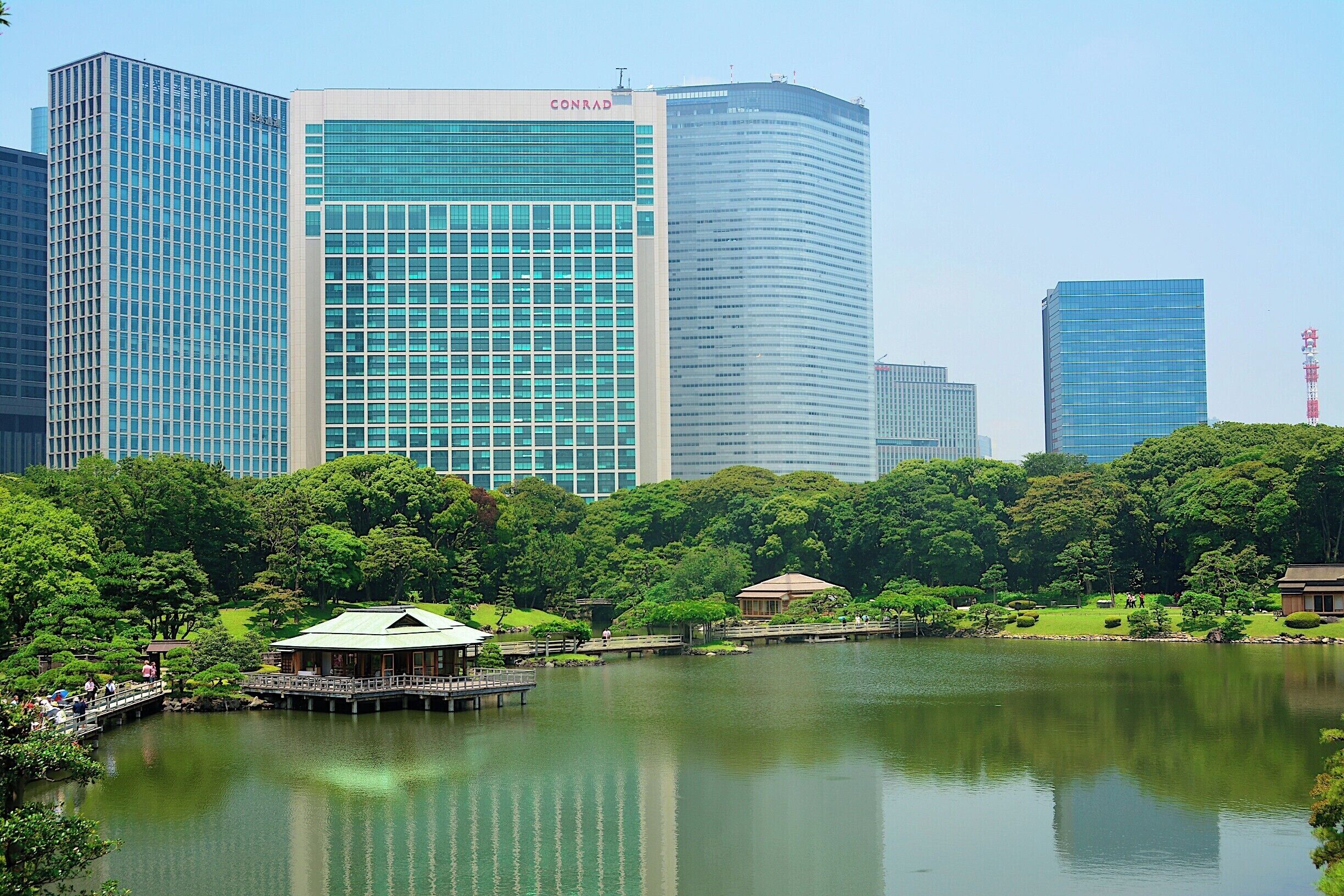 The Hamarikyu garden is a lovely green space within Tokyo city limits.