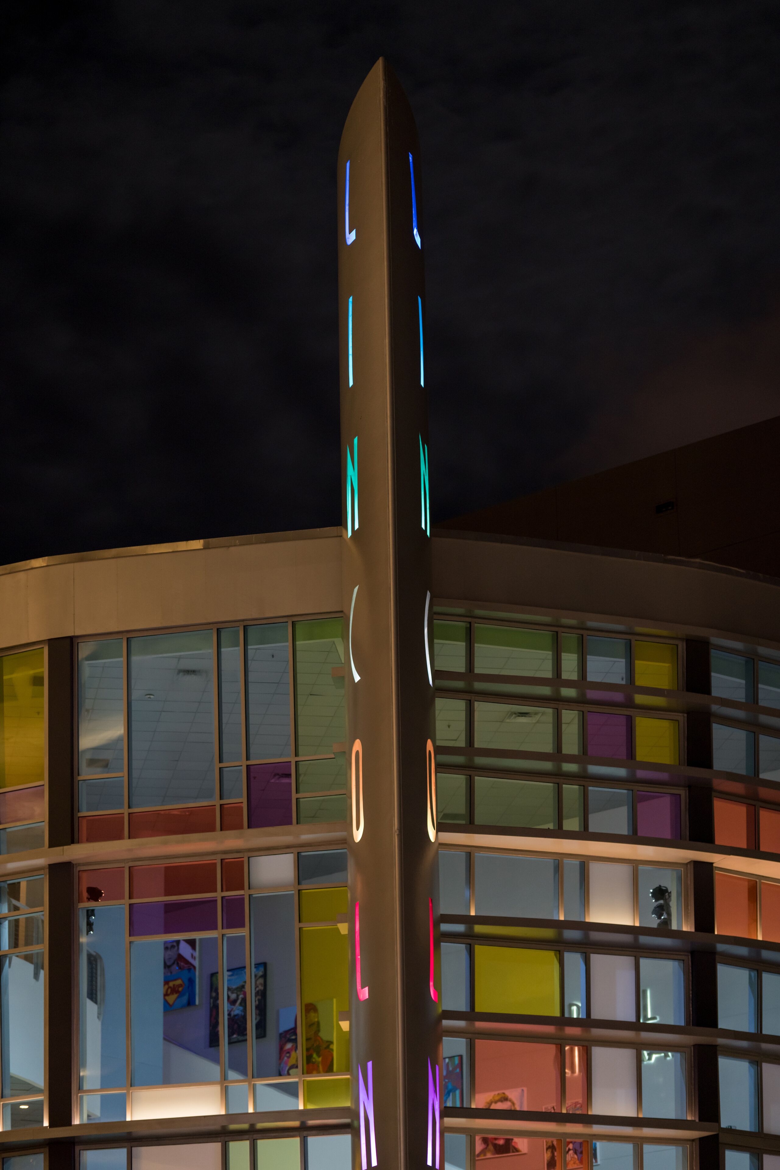 Lincoln Road Movie Theater Miami Beach FL at night photo