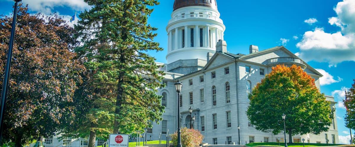 Maine State House is the capitol building of Maine in historic downtown of Augusta