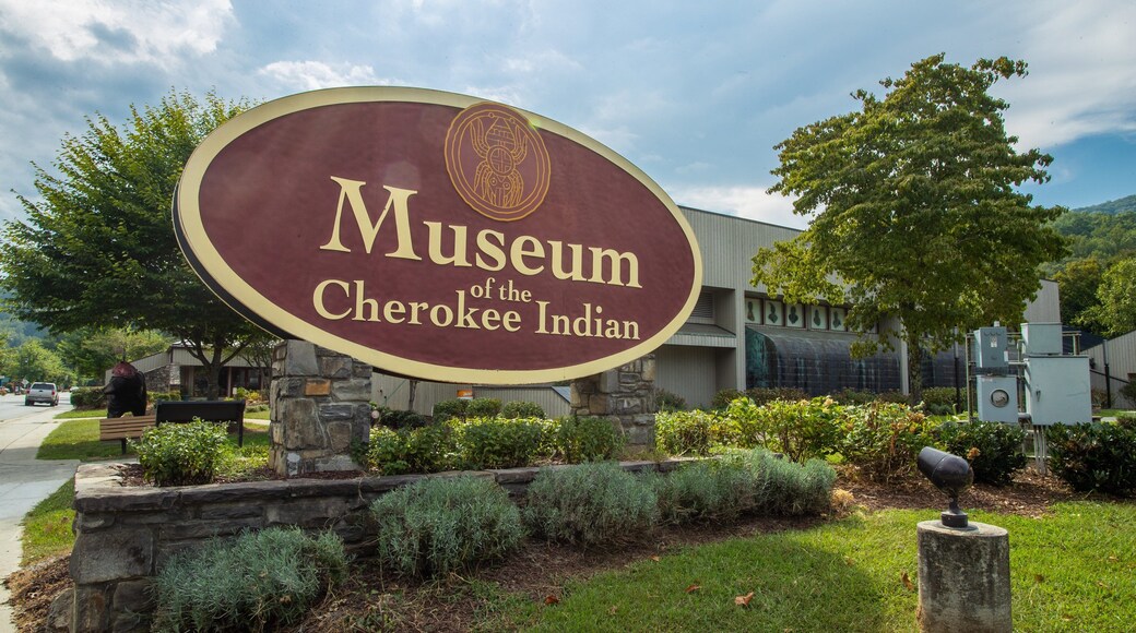 Museum of the Cherokee Indian showing signage