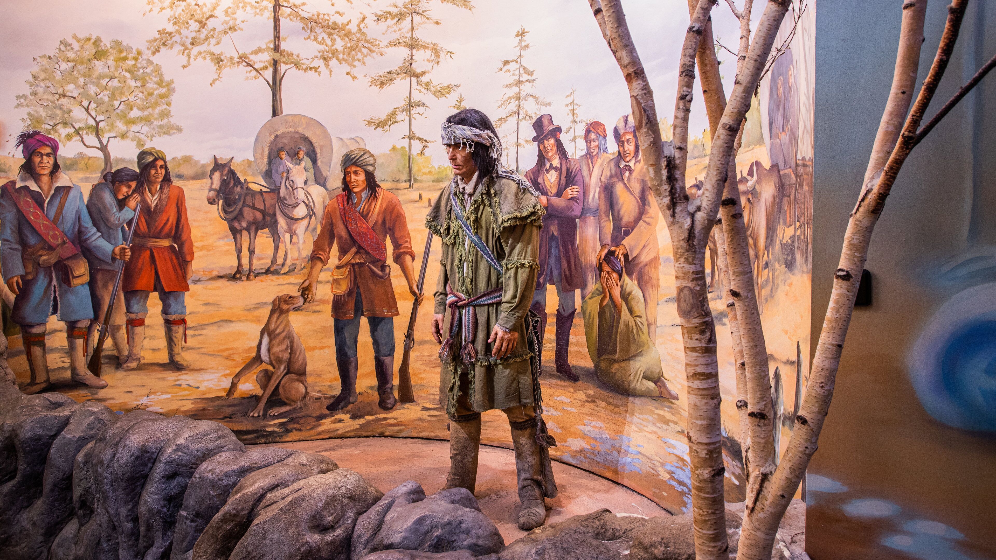 Museum of the Cherokee Indian showing art