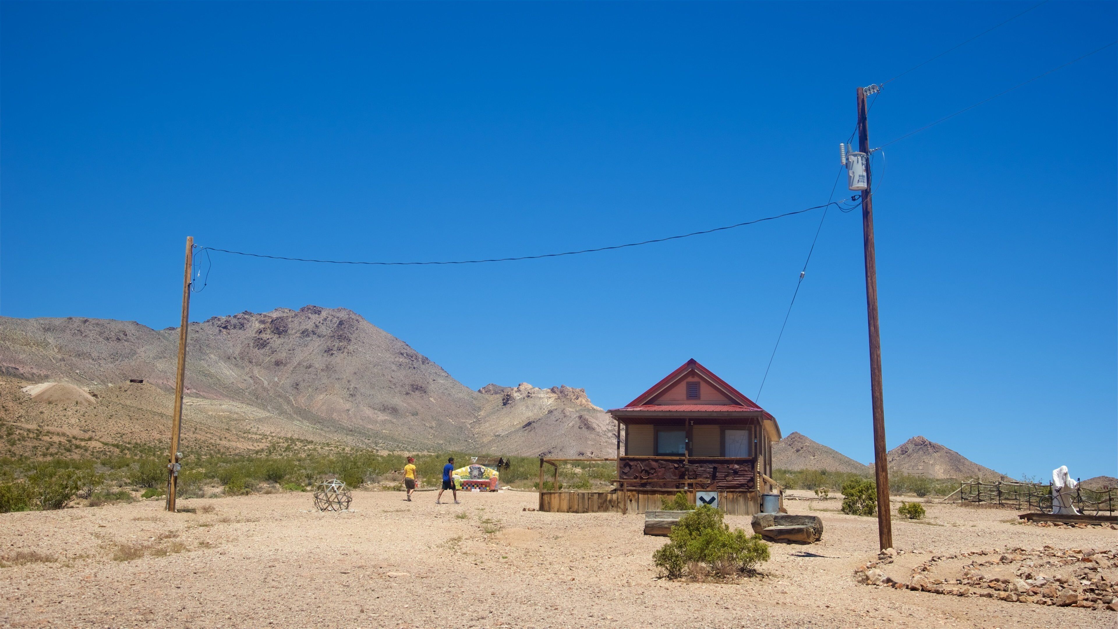 Goldwell Open Air Museum featuring a house and desert views