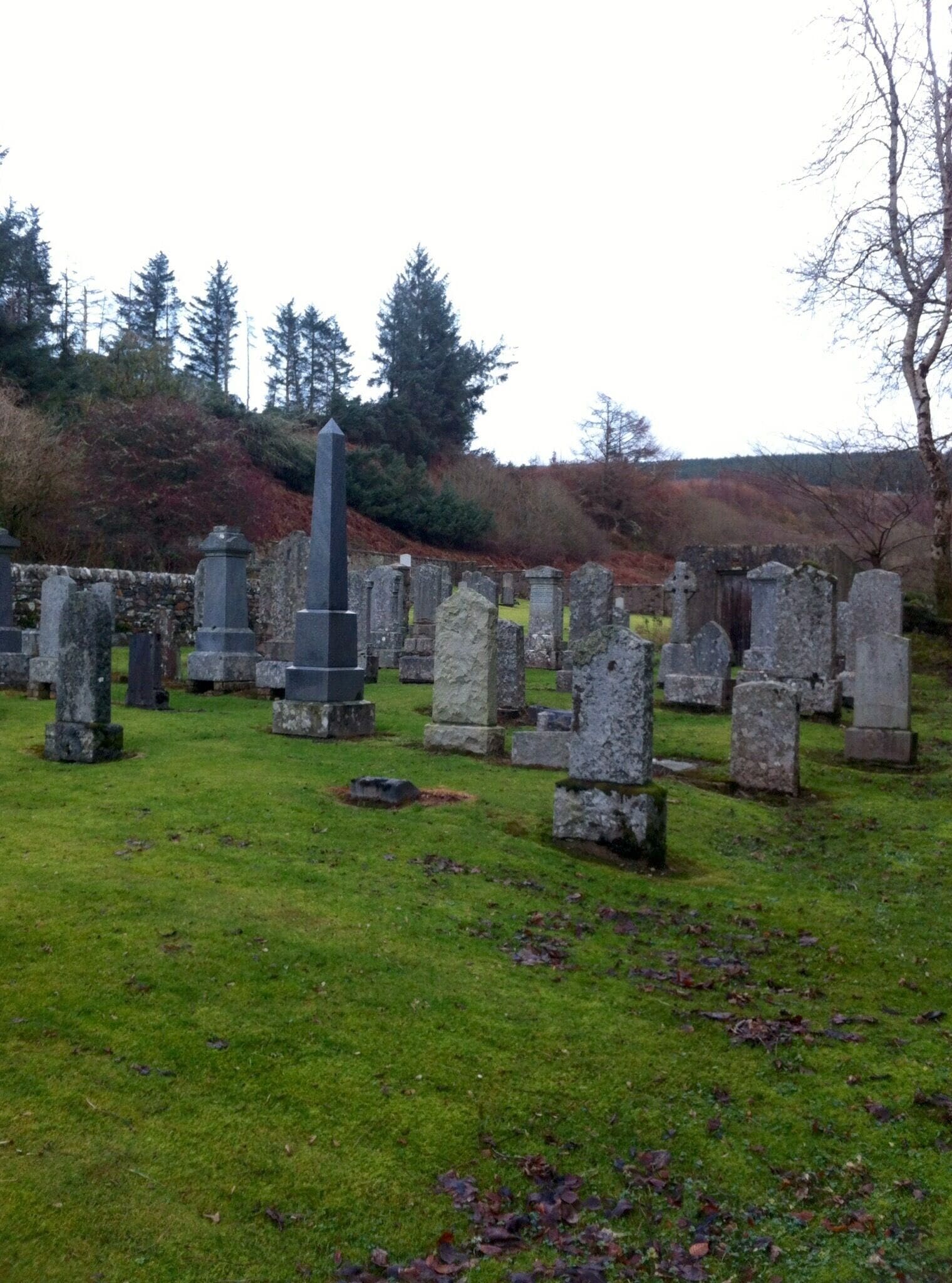 Grave yard right behind our cottage