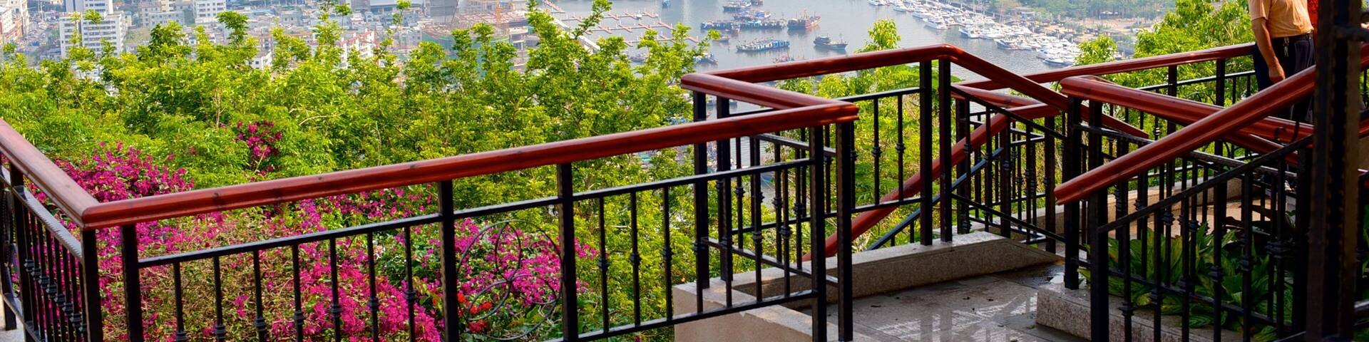 Luhuitou Park featuring a city and a garden