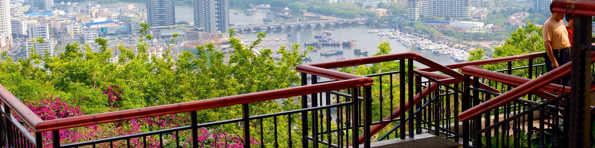 Luhuitou Park featuring a city and a garden
