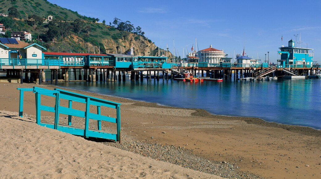 Casino building and Avalon Harbor, Avalon, Catalina Island, California