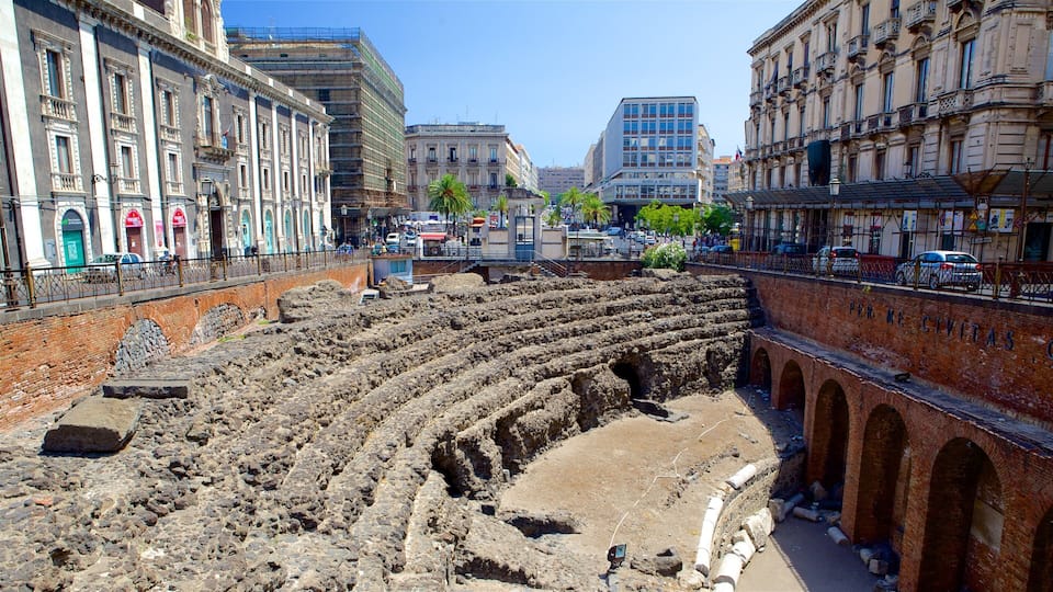 Roman Amphitheater showing a ruin