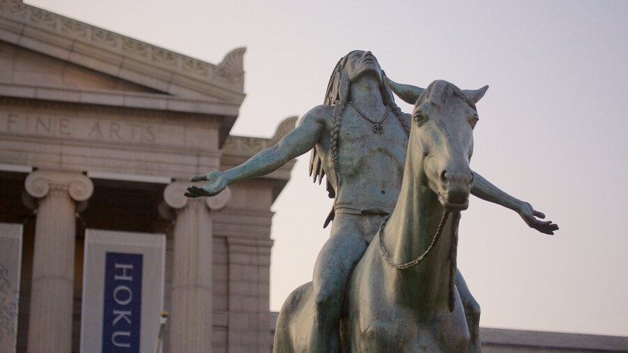 Kenmore Square which includes a statue or sculpture