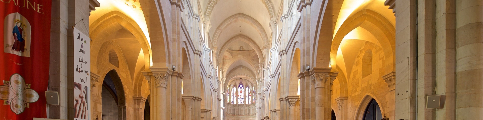 Collégiale Notre-Dame de Melun mostrando vistas internas, uma igreja ou catedral e elementos de patrimÎnio