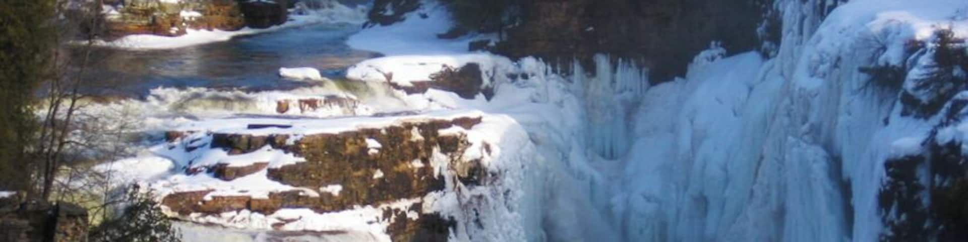 Ausable Chasm, in upstate New York, is especially dramatic in winter! #snow
