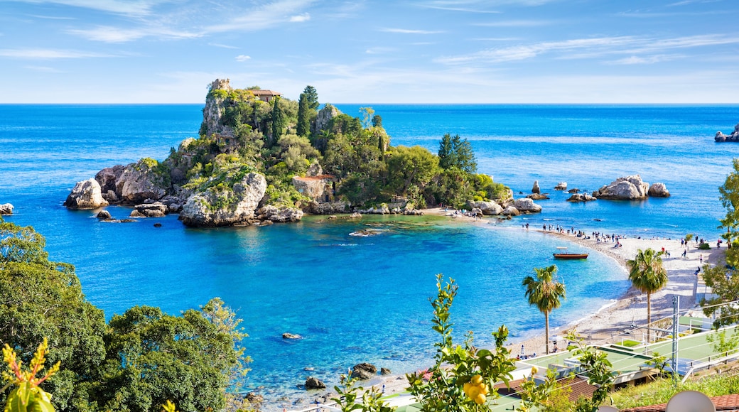 Isola Bella small island near Taormina, Sicily, southern Italy