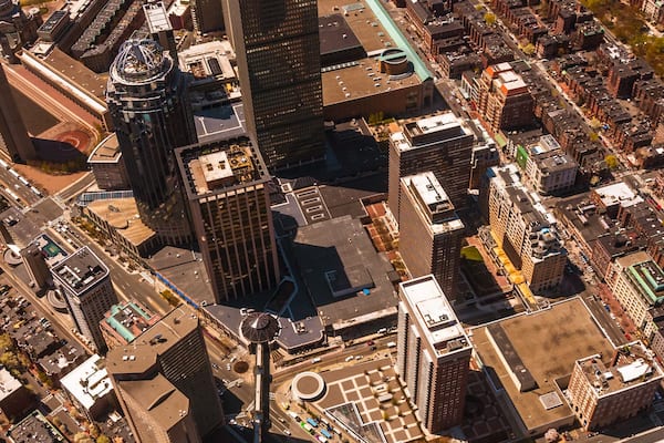 Boston Back Bay aerial
