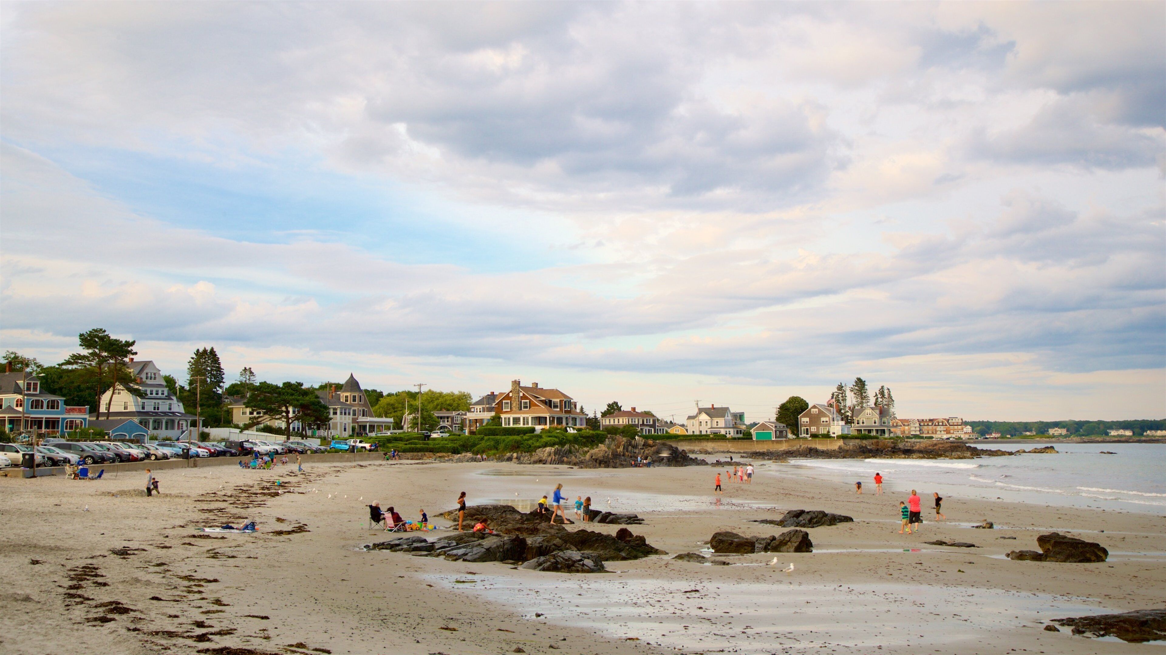 Mother\'s Beach featuring a sunset, a coastal town and general coastal views