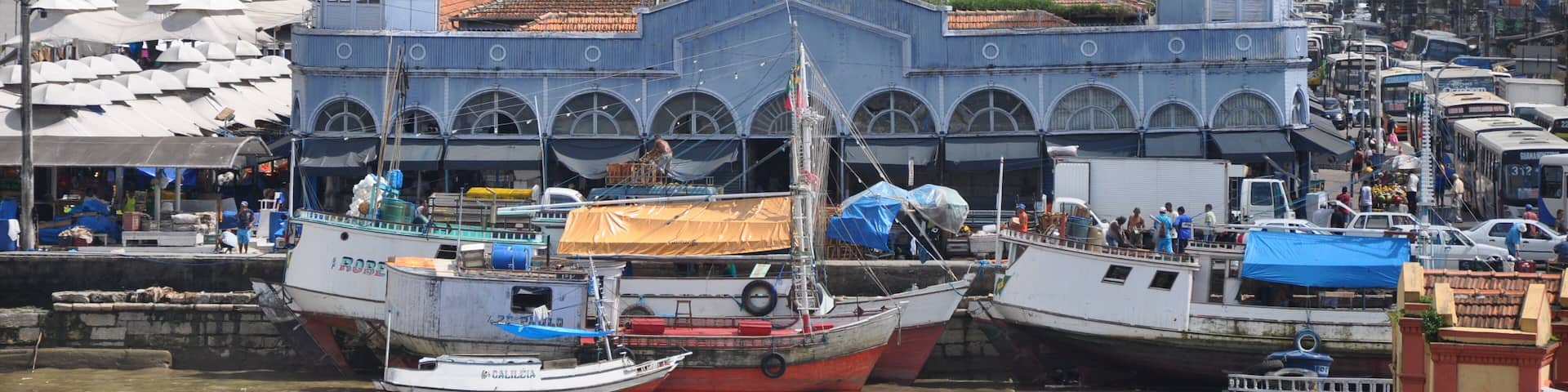 Ver-o-Peso market is located in Brazilian city of Belem, in Para state, margins of bay Guaraja.