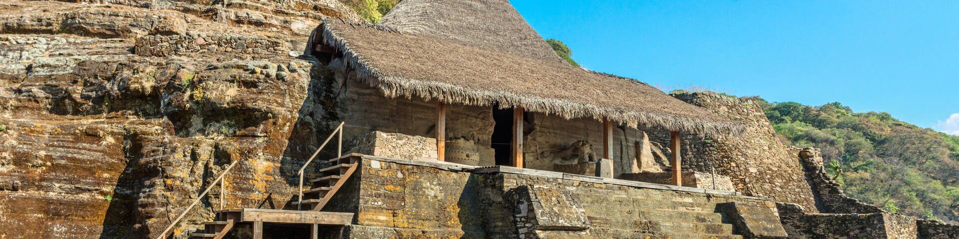 Ruins in Malinalco, Archaeological site in Mexico.