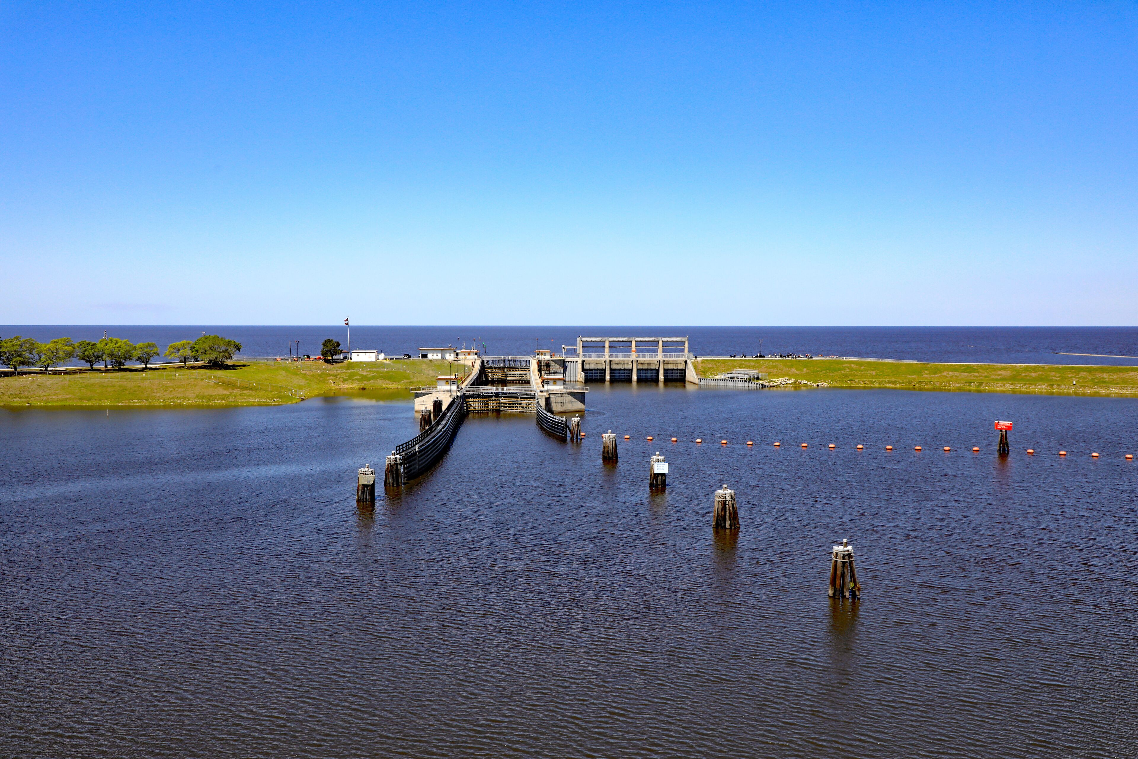 Port Mayaca Locks & Dam, on Lake Okeechobee, Florida