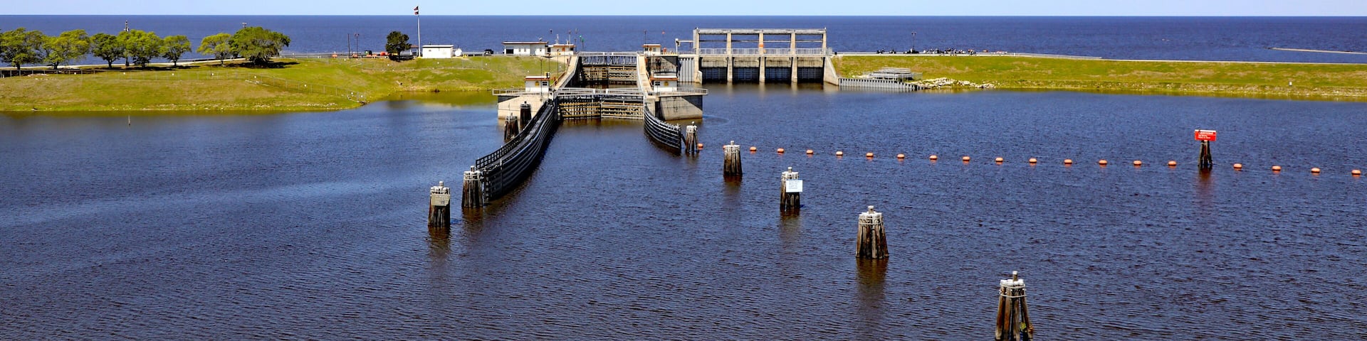 Port Mayaca Locks & Dam, on Lake Okeechobee, Florida