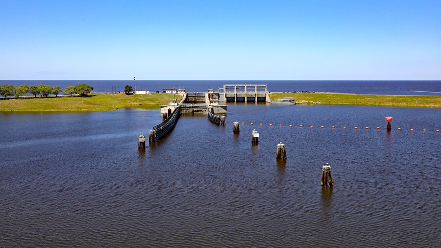 Port Mayaca Locks & Dam, on Lake Okeechobee, Florida