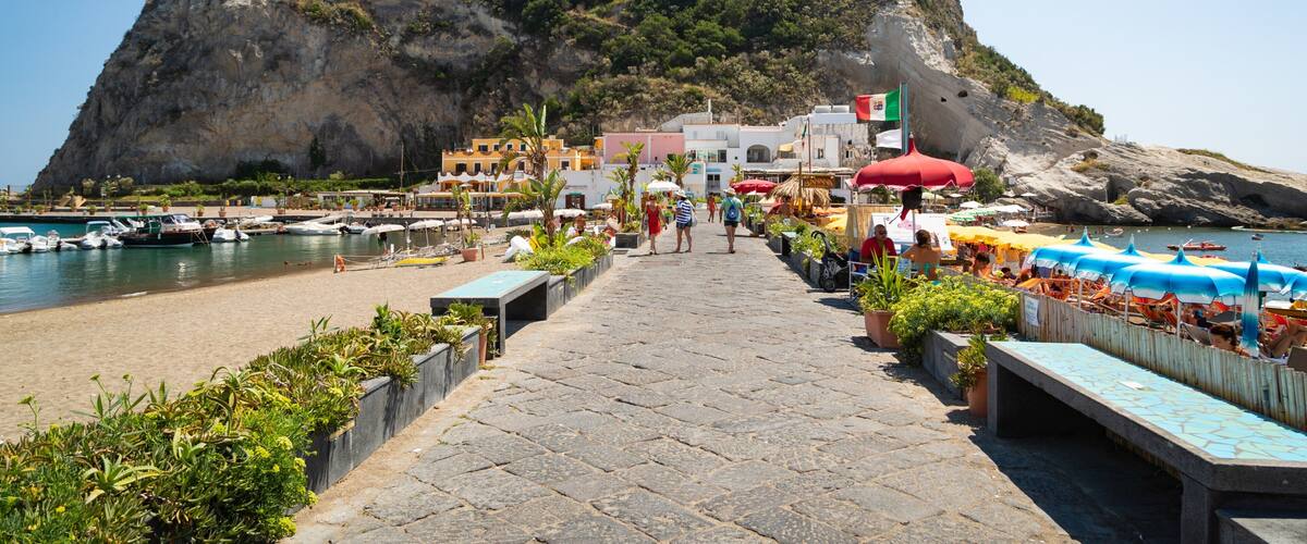 Serrara Fontana featuring general coastal views, a beach and mountains