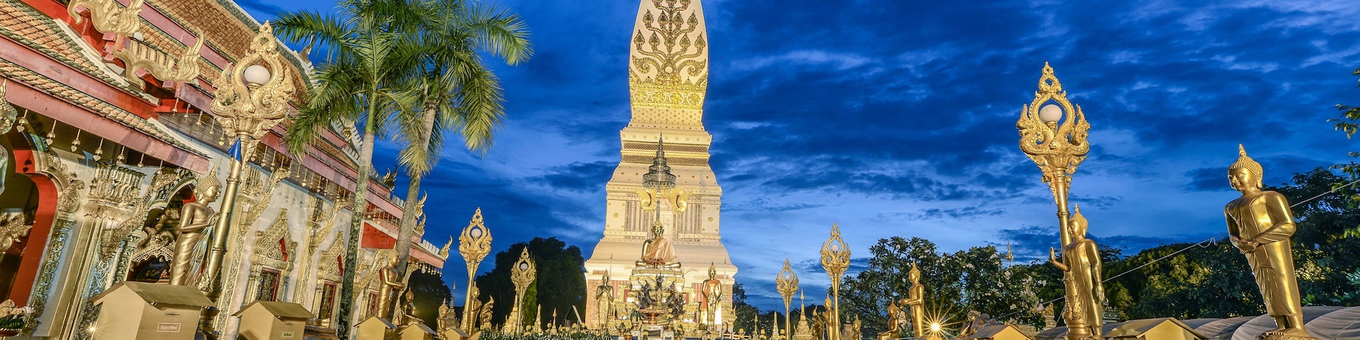 Wat Phra That Phanom Buddhist Temple and Temple That Phanom in thailand