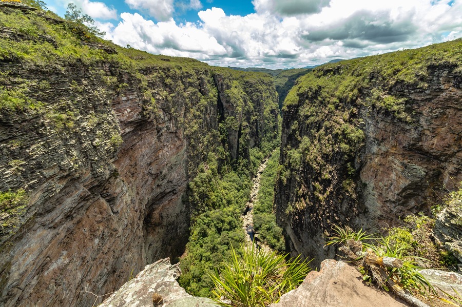 natural landscape in Cascavel district, city of Ibicoara, State of Bahia, Brazil