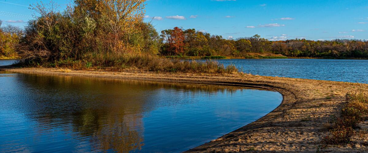 Iowa Raccoon River Park Autumn Afternoon