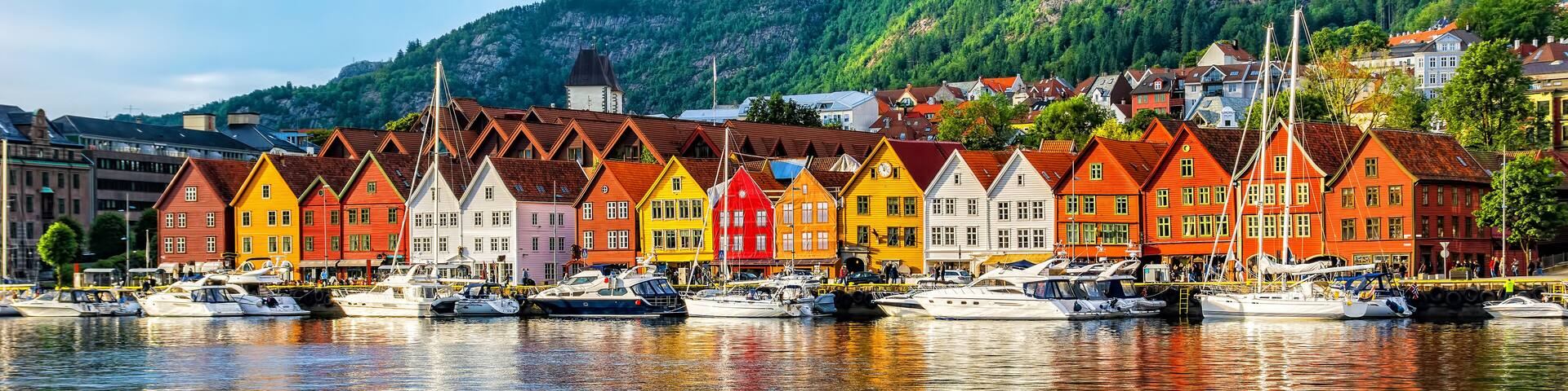 Bergen, Norway. View of historical buildings in Bryggen- Hanseatic wharf in Bergen, Norway. UNESCO World Heritage Site, Shutterstock ID 777123067, SF SSA Case with Manager Approval: Case 07151371, Job
