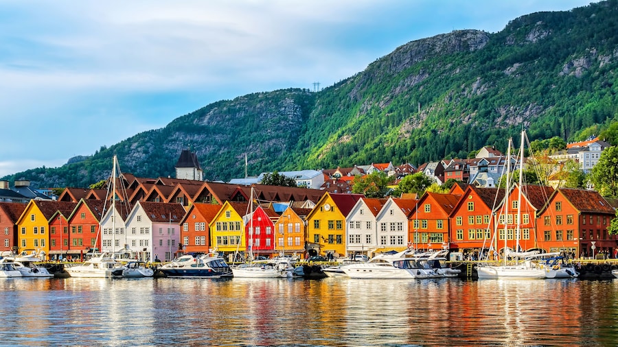 Bergen, Norway. View of historical buildings in Bryggen- Hanseatic wharf in Bergen, Norway. UNESCO World Heritage Site, Shutterstock ID 777123067, SF SSA Case with Manager Approval: Case 07151371, Job