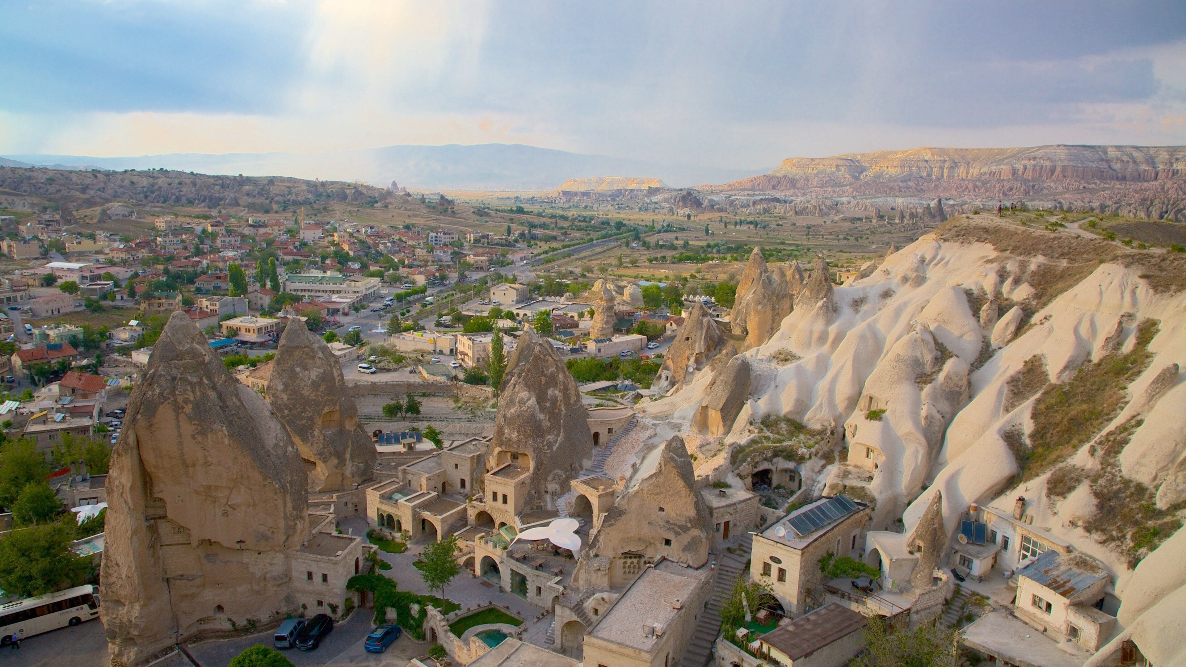 Sunset Point som inkluderer kløft eller juv