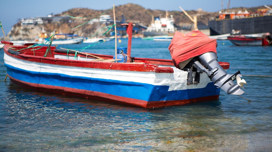 Boat in the port of Santa Marta in Colombia