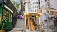 Mid-levels Escalators showing street scenes