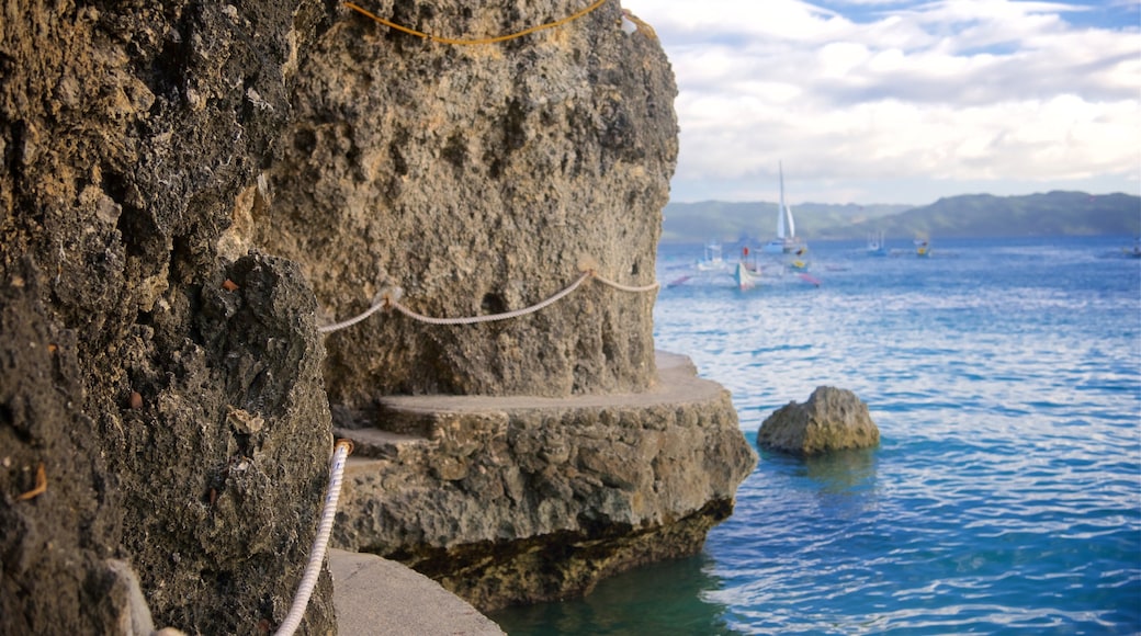 Diniwid Beach showing rugged coastline
