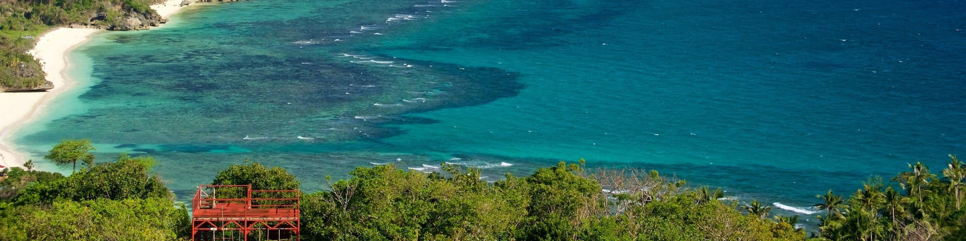 Mt. Luho showing island views, tropical scenes and a sandy beach