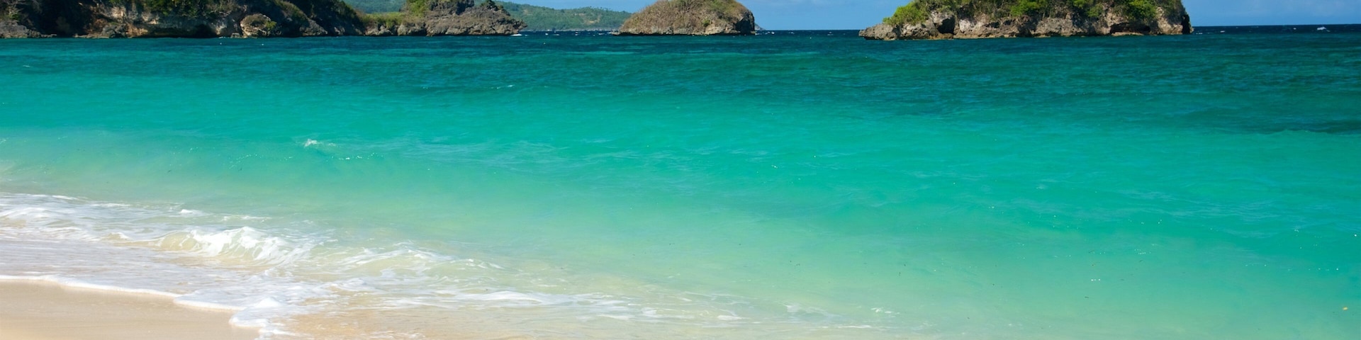 Ilig-Iligan Beach showing tropical scenes, waves and a beach