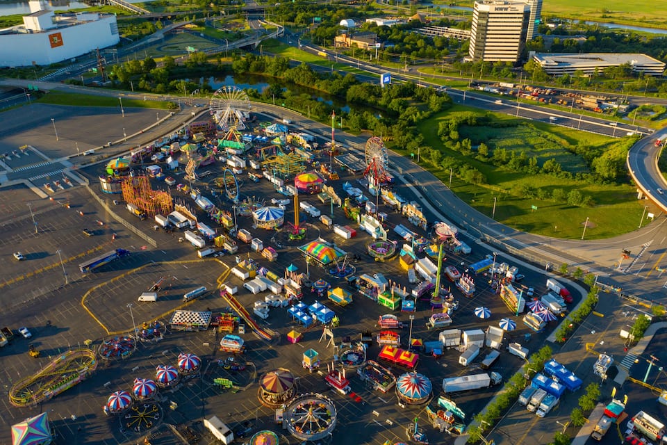 Carnival at Metlife Stadium aerial photo